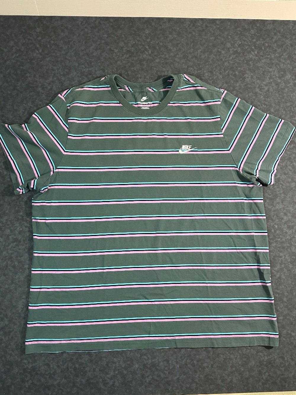Nike Sportswear Club Spruce Stripe T-Shirt Size 3XL